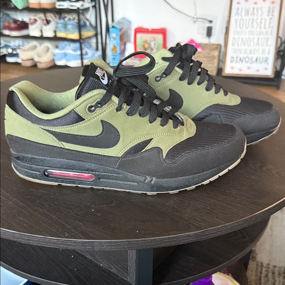 Nike Air Max Olive and Black Sneakers